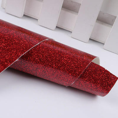 PU Coated Film Glitter Fabric for Shoes Bow Crafts Faux Leather Synthetic Leather Waterproof Stretch for Sofa Lining Outdoor