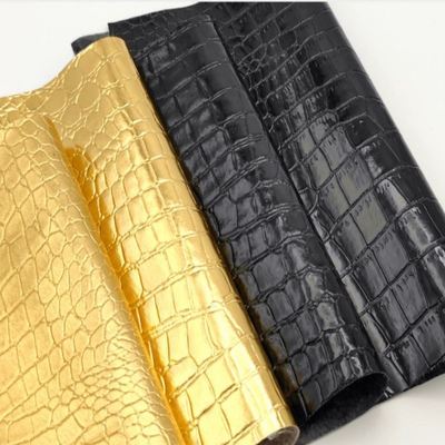 Highlight crocodile Pvc Synthetic Leather Animal Pattern Shoes Bags and Boxs Cheap Price Faux Leather Fabric