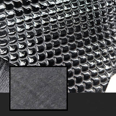 High-Gloss PVC Crocodile Embossed Woven Grain Geometry Animal for Shoe Bag Decor Synthetic Artificial Leather Fabric for Crafts