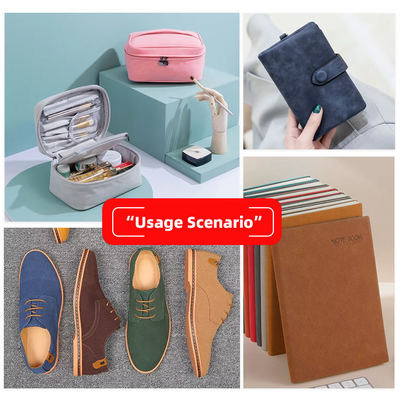 PU Two-tone Frosted Sheepskin Nubuck Grain Synthetic Leather Bag Shoes Wallet Decorate Notebooks Case Faux Leather Fabric