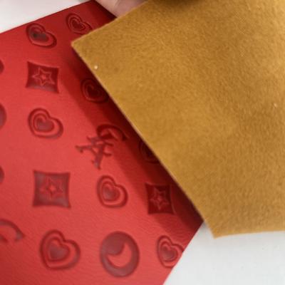 PU Pressed Synthetic Leather for Shoe Bag Package Table Mat Synthetic Faux Leather Fabric