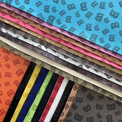 Customize PU Vinyl Fashion Color Change Embossed Synthetic Leather for Shoe Bag Table Mat Faux Leather Fabric