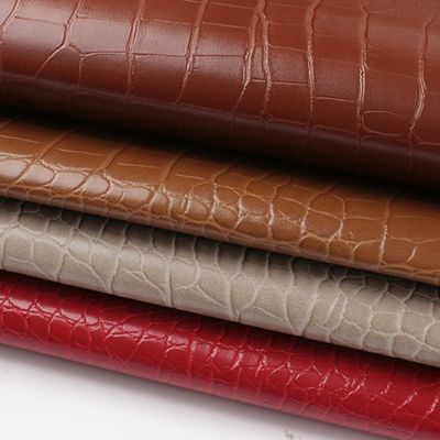 1.8mm Thickness PVC Leather with Crocodile Grain Abrasion-Resistant and Water Resistant for Bags and Shoes