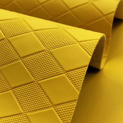 Diamond Square Grain Pattern PVC Leather 34 Colors Available with 1000 Yards MOQ and 100000 Meters Production Capacity
