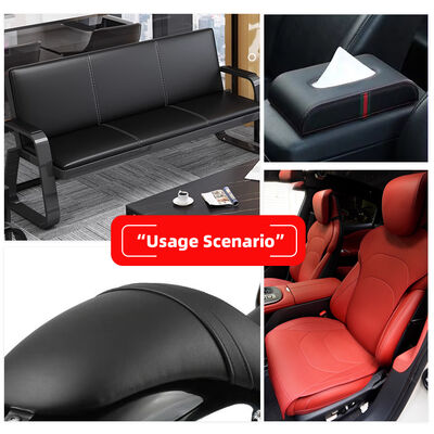 Pure Glue PVC Napa Grain Synthetic Artificial Leather Automotive Trim Chair Sofa Bed Car Seat Car Foot Faux Leather Fabric