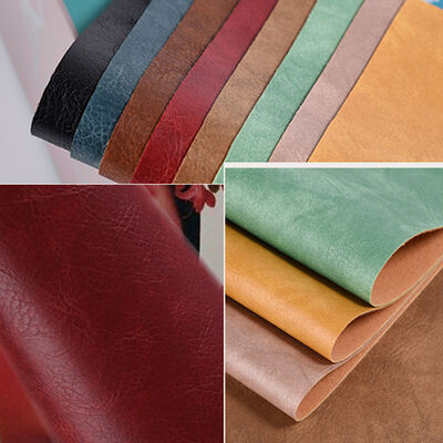PVC Oily Wax Shinning Tanned Artificial Synthetic Leather for Bag Shoes Sofa Chair Wallet Decorate Belt Faux Leather Fabric