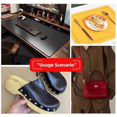 PVC Lamb Grain Double Face Synthetic Artificial Leather Stretchy Waterproof Materials for Bag Table Mat Belt Decorate Faux