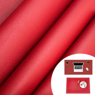 PVC Lamb Grain Double Face Synthetic Artificial Leather Stretchy Waterproof Materials for Bag Table Mat Belt Decorate Faux