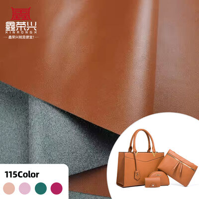 Microfiber PU 0.6mm Napa Grain Synthetic Leather Durable Fabric Bags Sofas Furniture Shoes Wallets Car Decorative Craft Outdoor
