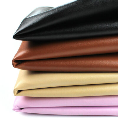 Microfiber PU 0.6mm Napa Grain Synthetic Leather Durable Fabric Bags Sofas Furniture Shoes Wallets Car Decorative Craft Outdoor