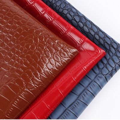 Microfiber PU Synthetic Leather Crocodile Pattern for Bags Shoes Sofas Wallet Cases Notebooks Garments Footballs Outdoor Use