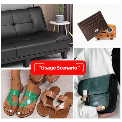 PVC Embossed Lizard Design Grain Artificial Synthetic Leather for Bag Shoes Sofa Car Wallet Decorate Belt Faux Leather Fabric