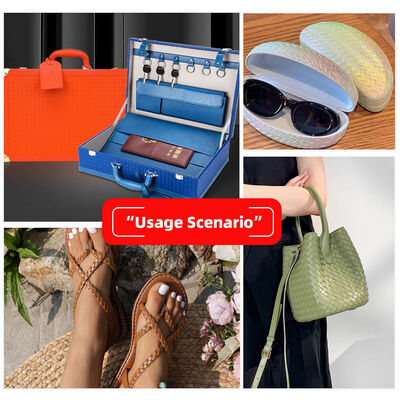 PVC Small Woven Pattern Artificial Synthetic Leather for Bag Packing Box Sofa Chair Belt Faux Leather Fabric Materials