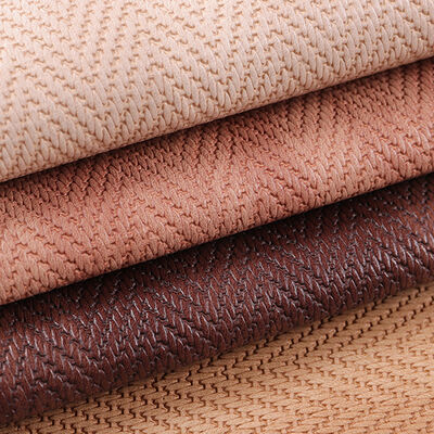 PVC Printed Woven Pattern Artificial Synthetic Leather for Bag Packing Box Sofa Chair Belt Faux Leather Fabric Materials