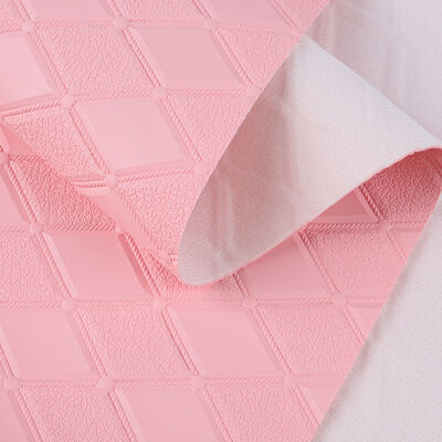 PVC Rhombus Embossed Style Artificial Synthetic Leather for Car Foot Car Seats Sofa Decorate Bag Faux Leather Fabric