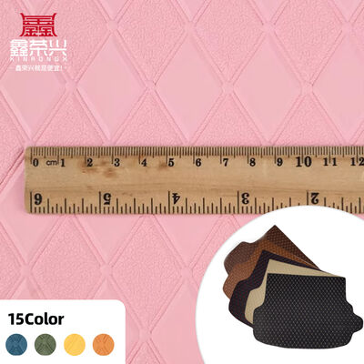 PVC Rhombus Embossed Style Artificial Synthetic Leather for Car Foot Car Seats Sofa Decorate Bag Faux Leather Fabric