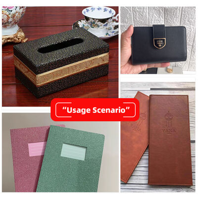 Pvc Sardines Grain Artificial Synthetic Leather for Packaging Wallet Box Shoes Notebook Faux Leather Fabric