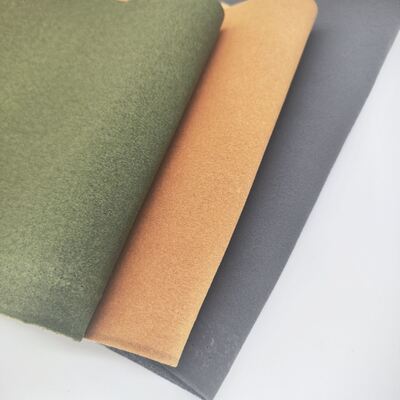 ECO Imitation Suede Microfiber PU Lining Synthetic Leather Fabric Waterproof Stretch for Outdoor Shoes Bags Mittens Pillows