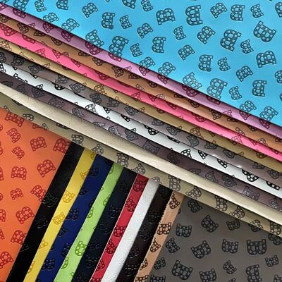 Customized PU Vinyl Fashion Color-Change Embossed Synthetic Leather Fabric for Furniture for Shoe Bags Table Mats Sofa Covering
