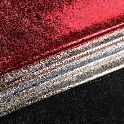 PU Small Metal Burst Grain Pattern Faux Leather Fabric for Clothing Decorative Cosmetic Bags Phone Cases Notebooks Furniture
