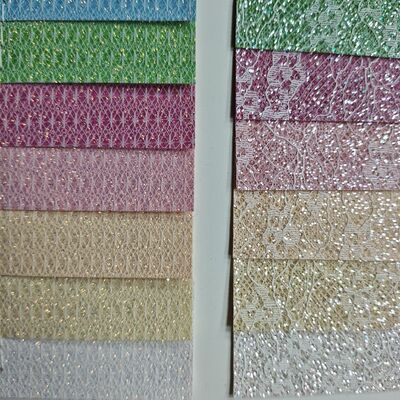 XR Glitter Synthetic Leather – Rice Pattern & Floral Pattern