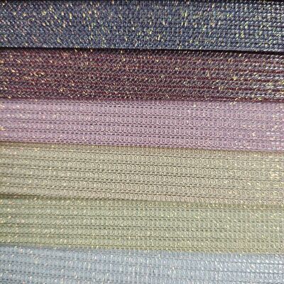 Straight Stripe Glitter Mesh Leather