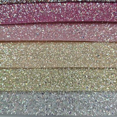 COARSE GLITTER CRUSHED DIAMOND Synthetic Leather