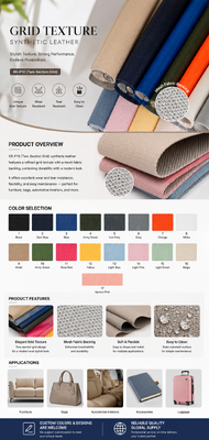 GRID TEXTURE SYNTHETIC LEATHER Stylish Texture.Strong Performance Endless Possibilities.
