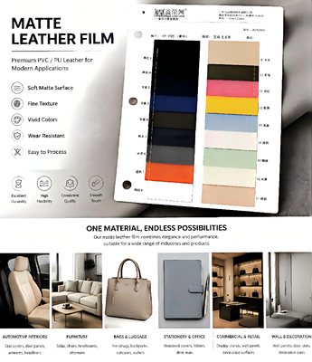MATTE  LEATHER FILM Wide range of Packaging Leather products available in PVC PU and semi PU types for multiple industrial uses