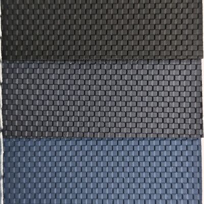 Woven Texture Synthetic Leather PVC Roll with Mesh Fabric Backing for Bags Wallets Furniture