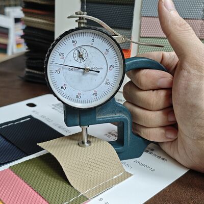 Woven Texture Synthetic Leather PVC Roll with Mesh Fabric Backing for Bags Wallets Furniture