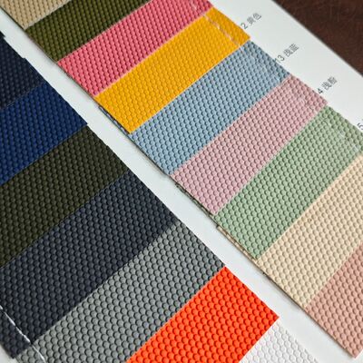 Hexagon Embossed Basketball Texture PVC Synthetic Leather Roll Artificial Leather for Bags Furniture Car Interior