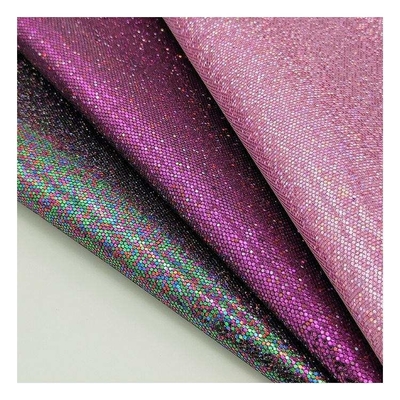 Wholesale Mesh Glitter Fabric Synthetic Artificial Faux Leather Shoes Phone Shell Vanity Case Handbag Notebook Leather Fabric