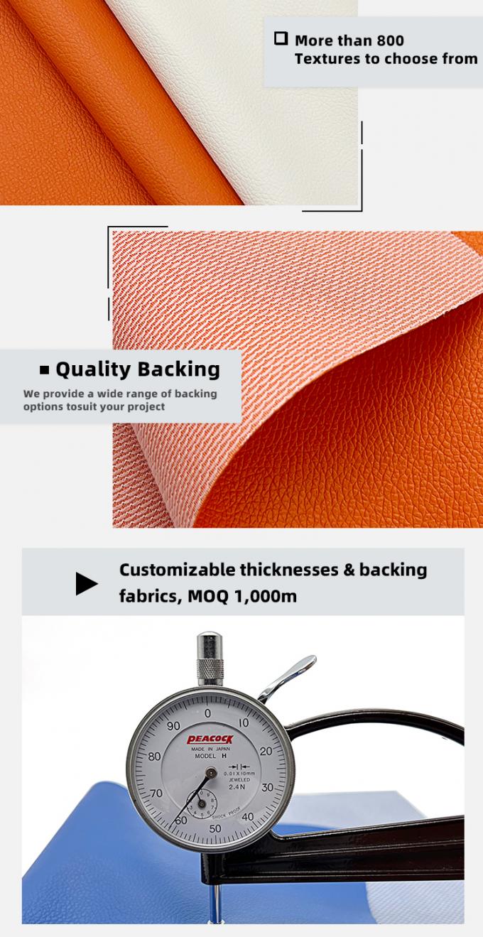 Factory Wholesale PVC 0.6mm Litchi Texture Faux Leather Embossed Artificial Synthetic Leather for Car Seat Bag Foot Decorative 5