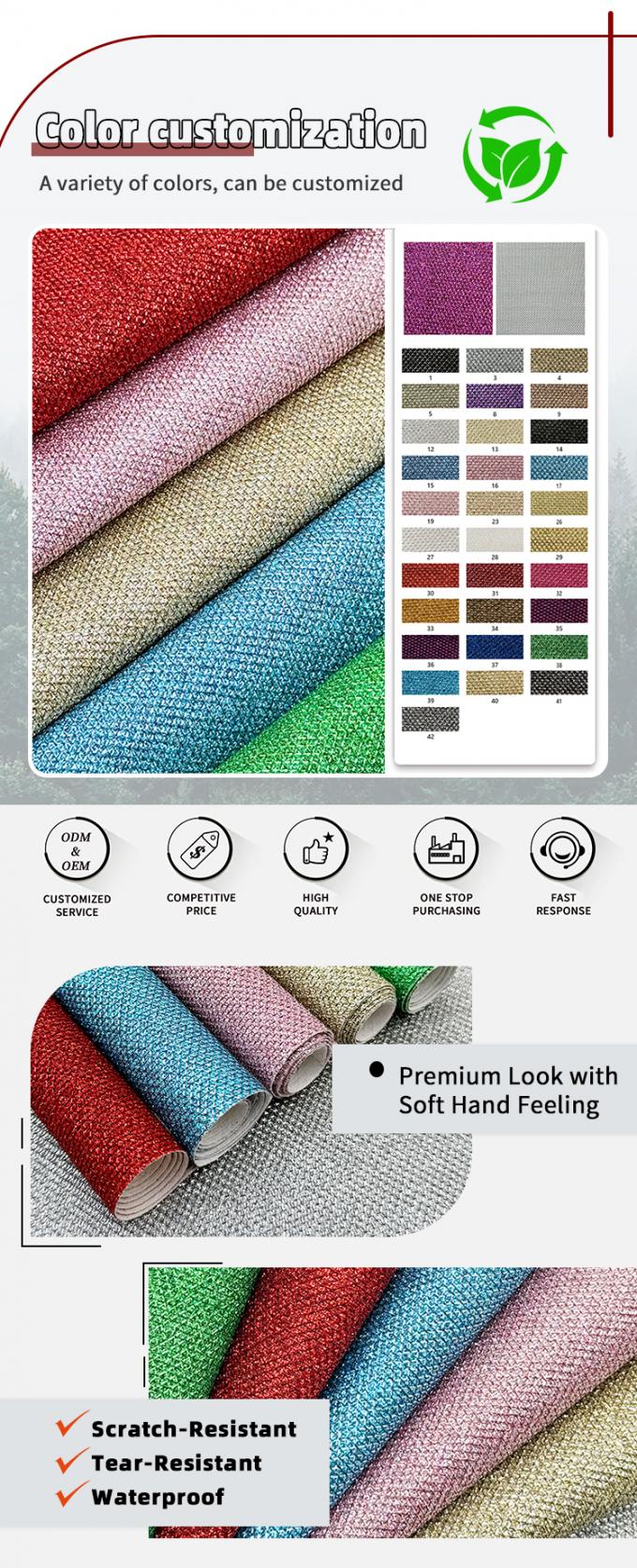 Lightning Coarse Glitter PVC Synthetic Leather Shoe Lining for Jewelry Craft Luggage Bag Packaging Faux Leather Material Sofa 4