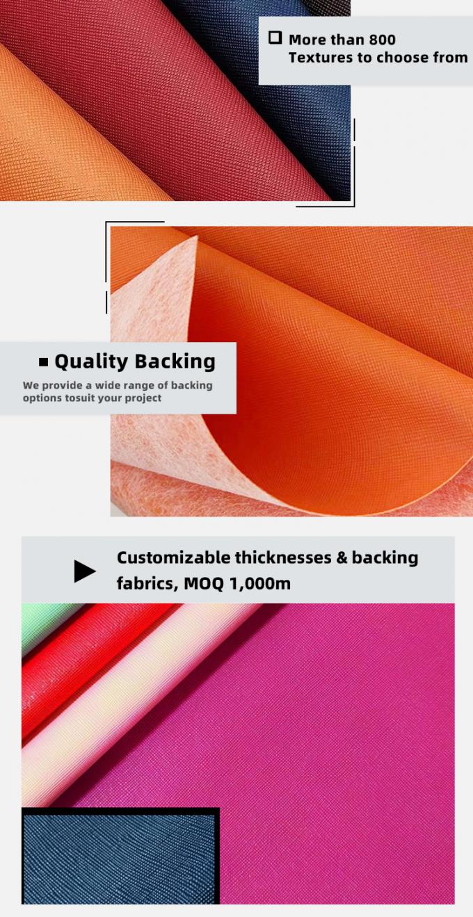 PVC Cross Grain Artificial Synthetic Leather for Wallet Packaging Case Shoes Notebook Leather Fabric 5