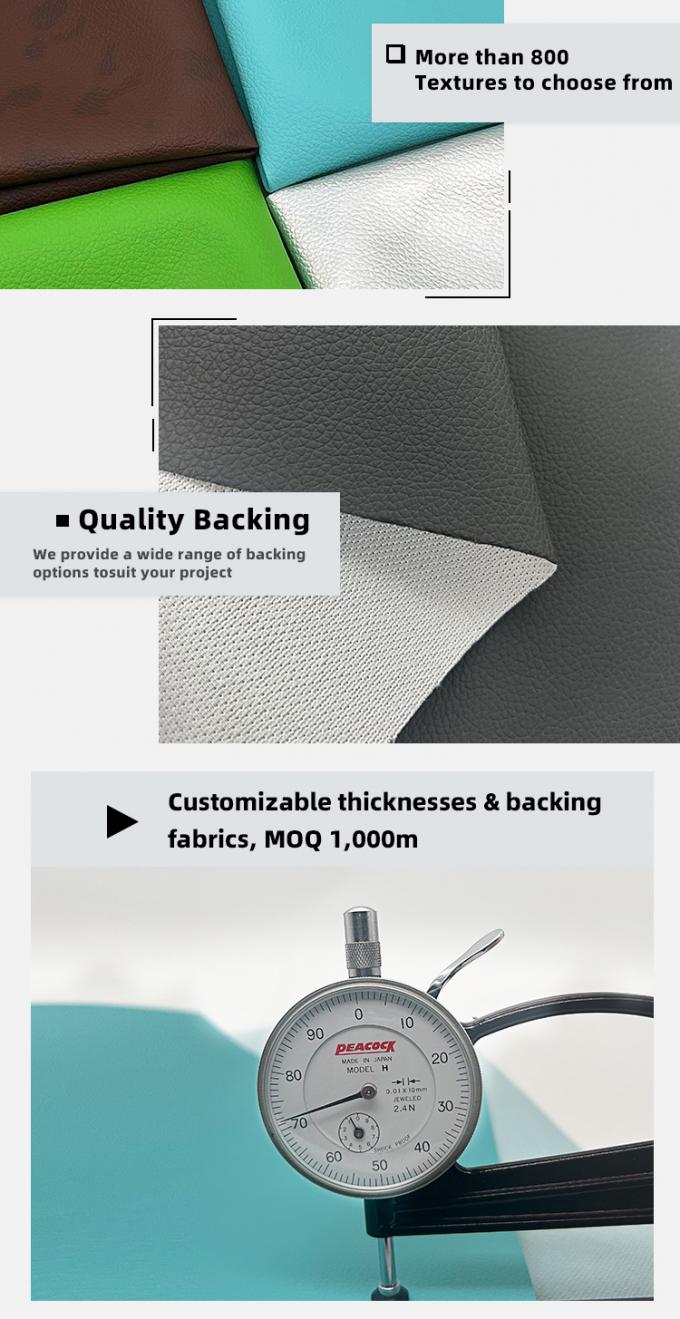 PVC Synthetic Artificial Leather Embossed Litchi Grain Design for Furniture Sofa Decorative Craft Bag Car Cushion 5