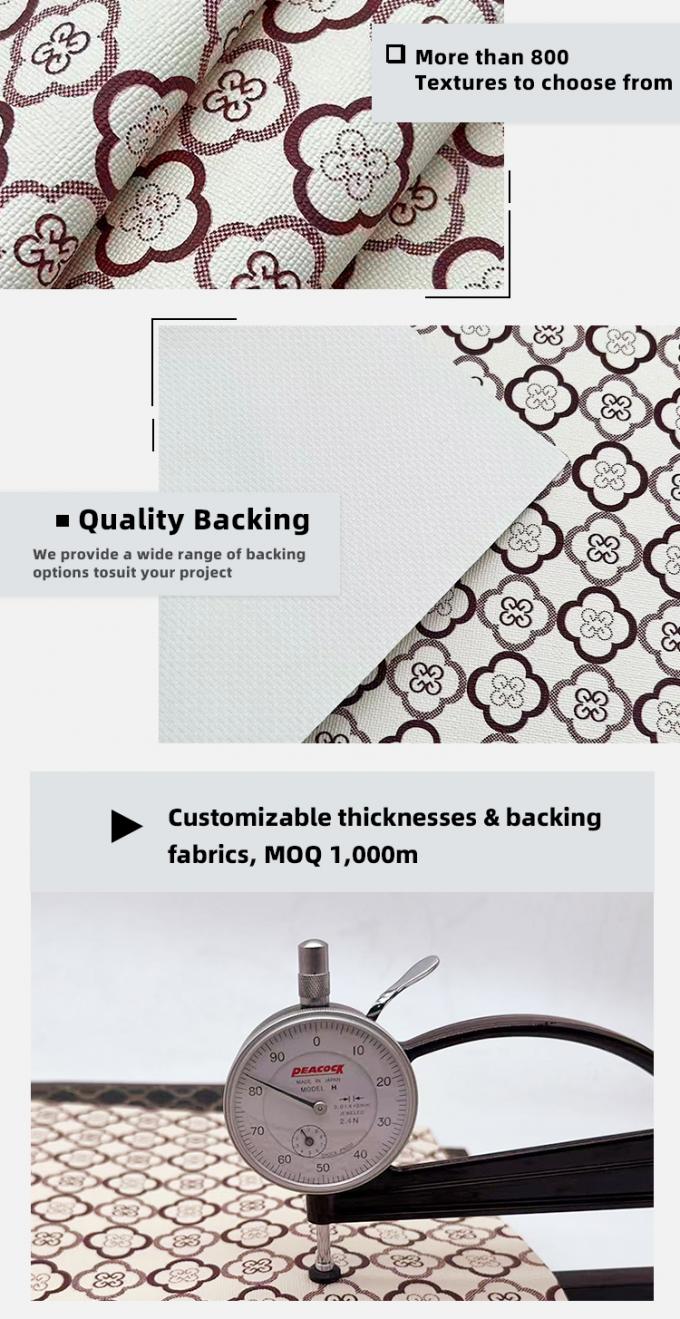 Pvc Four Leaf Clover Printed Style Synthetic Artificial Leather for Bag Packaging Notebook Phone Shell Faux Leather Fabric 5