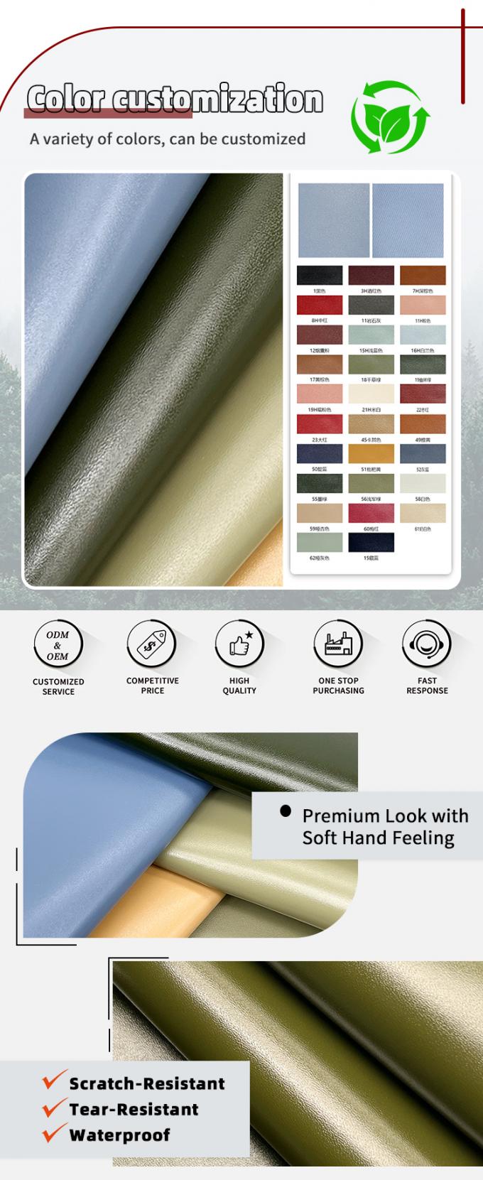 1.8mm Thick PVC Synthetic Faux Leather Embossed Needle-Point Texture Stretch Waterproof for Bag Table Mat Decorate Belt Sofa 4