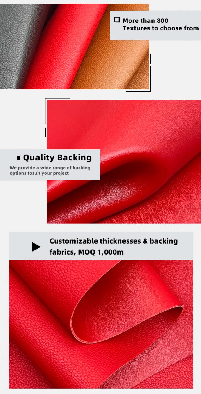 PVC Litchi Grain Double Face Synthetic Faux Leather Materials Embossed Waterproof for Bag Table Mat Belt Decorate Purposes 5