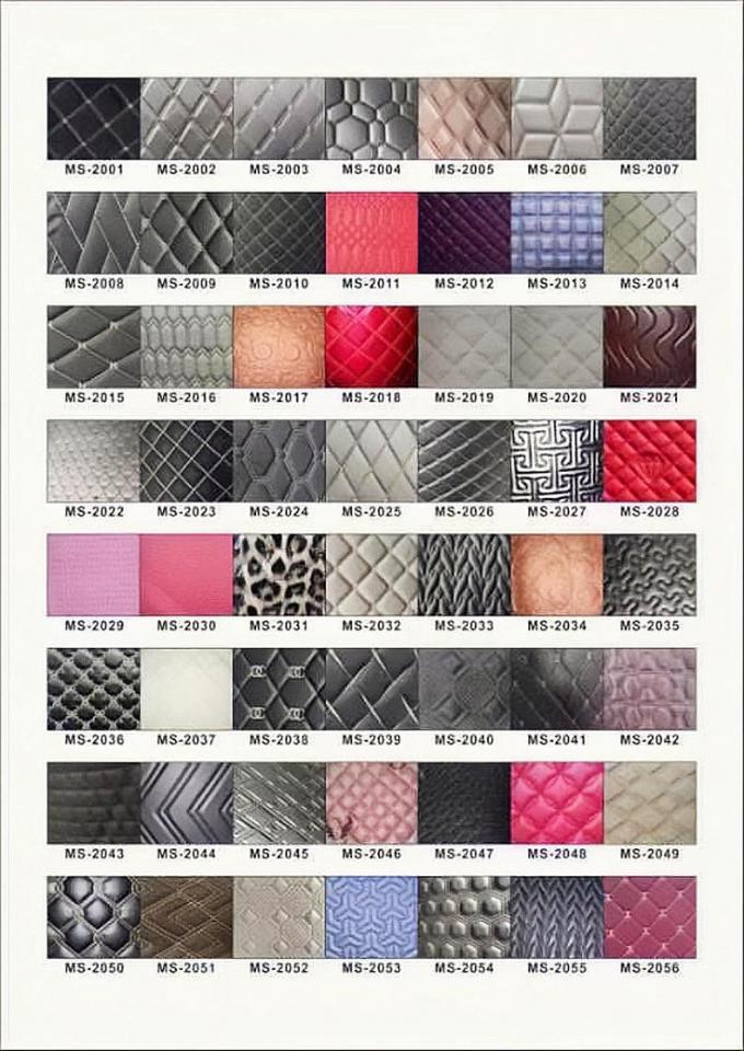 Custom PVC Embroidery Quilted Synthetic Leather 6.0mm Polyurethane Foam for Car Seat Cover Sofa Faux Leather Fabric 6