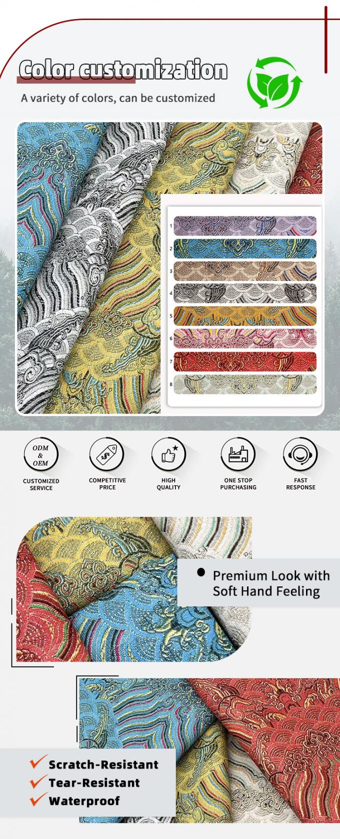 Synthetic PVC Macrame Printed Faux Leather Fabric Film Style for Bag Notebook Phone Shell Decorative & Craft Use for Sofa Well 4