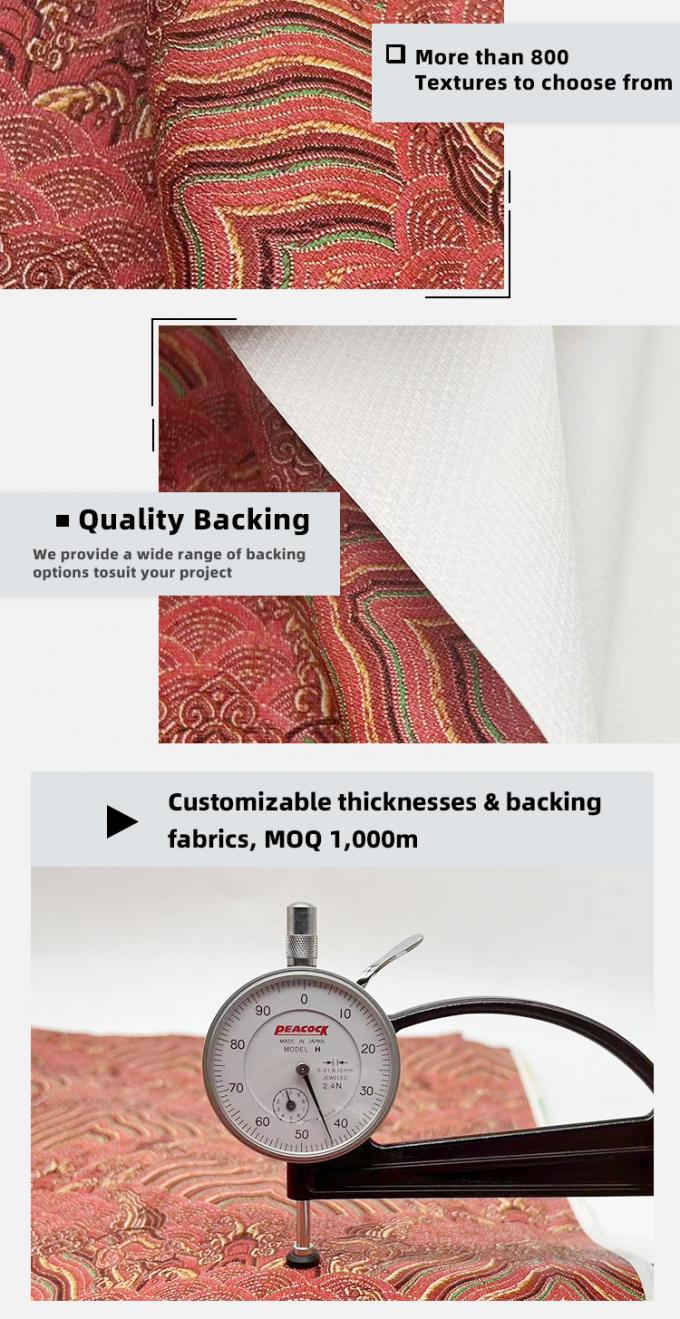 Synthetic PVC Macrame Printed Faux Leather Fabric Film Style for Bag Notebook Phone Shell Decorative & Craft Use for Sofa Well 5