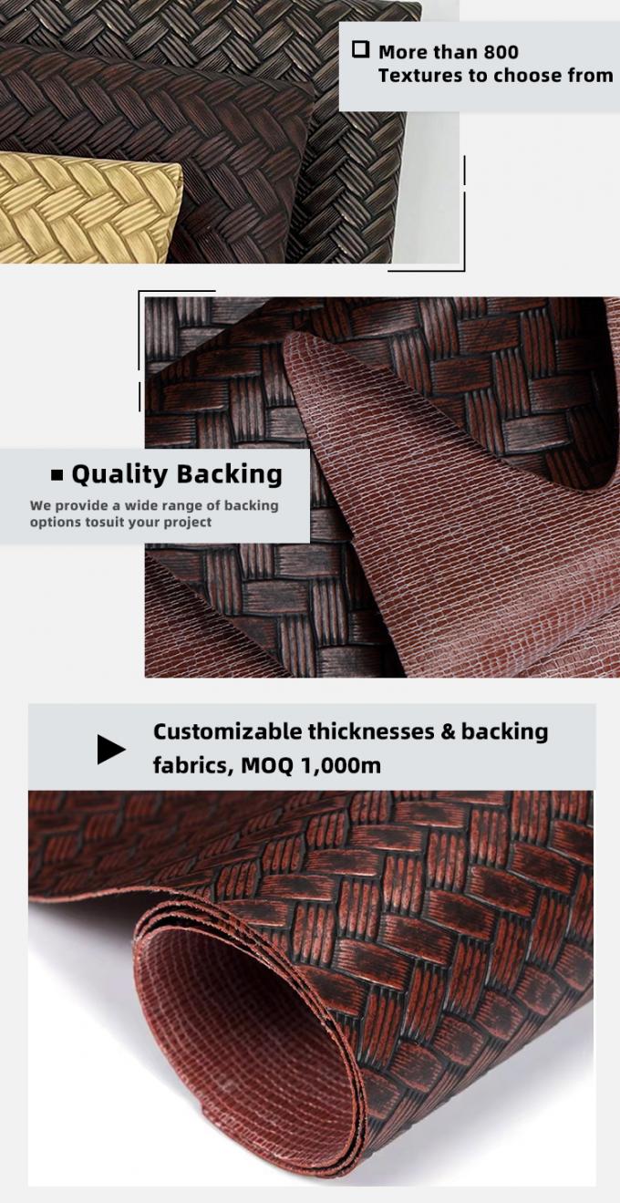 Pvc Big Mat Weave Pattern Artificial Synthetic Leather Packaging Wallet Box Shoes Notebook Faux Leather Fabric 5
