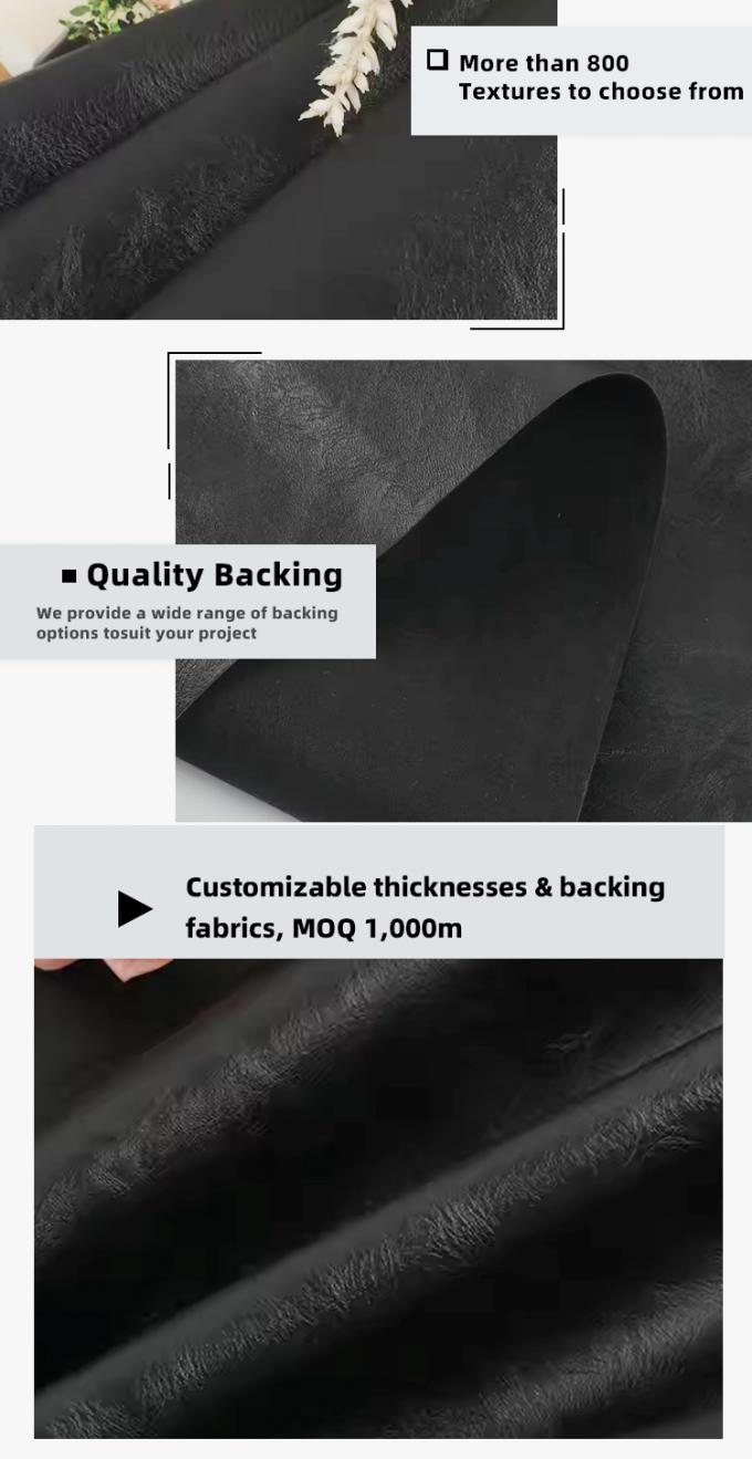 Wholesale Double Brushed Backing Pvc Various Embossed Patterns Artificial Synthetic Leather for Bags Sofa Faux Leather Materials 5