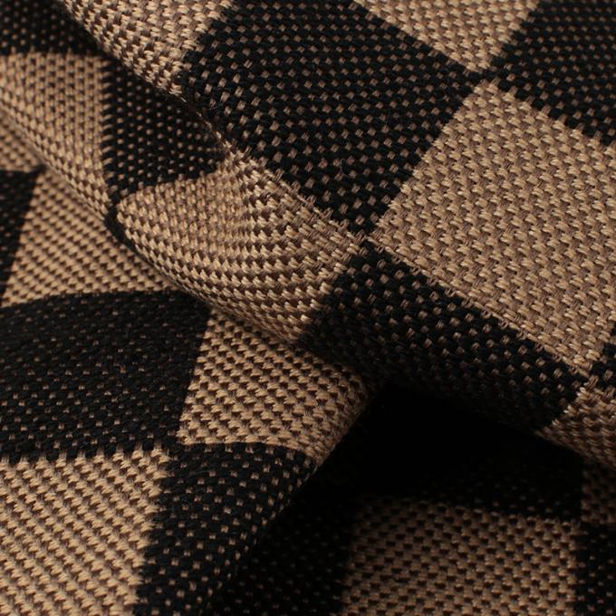 1.0mm Thick Linen Plaid Flax Fabric Waterproof Stretch Flocked Outdoor for Sofa Bag Car Seat Belt Faux Leather Woven Backing 8