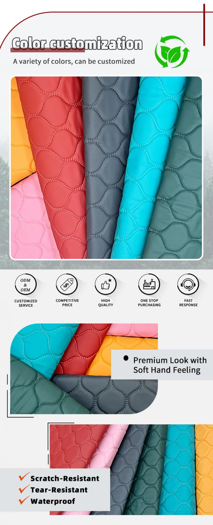 PVC 3mm Sponge Textured Faux Synthetic Leather Anti-Scratch Waterproof Soft Furniture Cover for Sofas Massage Chairs Car Seats 4