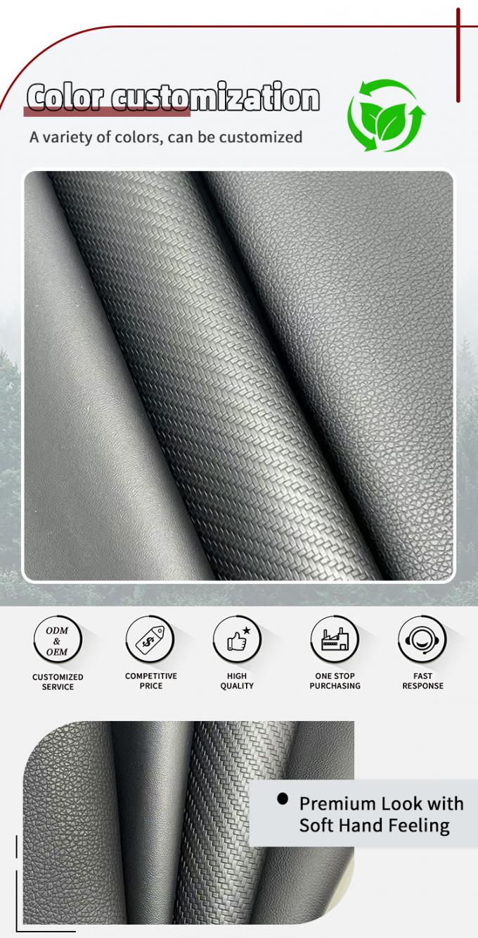 160cm Wide Synthetic Leather for Car Mats Auto Seats Scratchproof Waterproof Embossed PVC Faux Leather for Sofa Chair Furniture 4