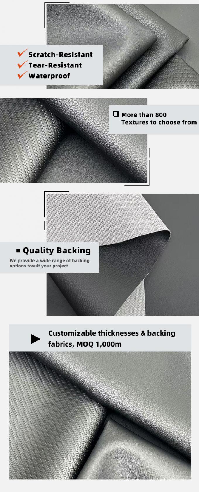 160cm Wide Synthetic Leather for Car Mats Auto Seats Scratchproof Waterproof Embossed PVC Faux Leather for Sofa Chair Furniture 5