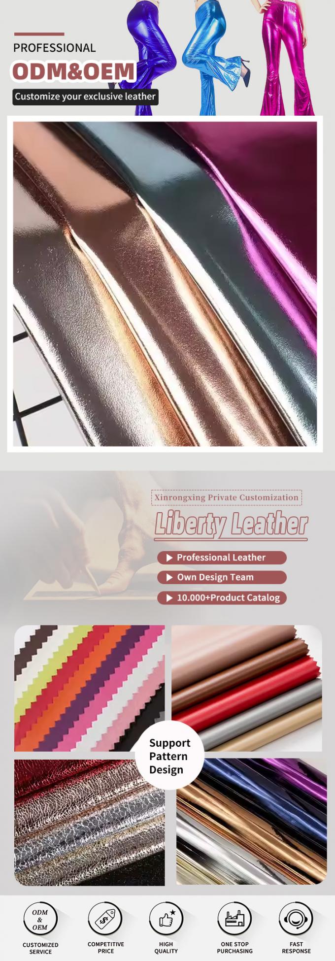 Metal Film PU R61 Sheep Grain Synthetic Leather Clothing Wallet Box Shoes Bag Notebook Faux Leather Fabric 4